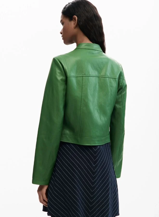DESIGUAL Green Jacket faux leather for Women | Best Price UAE